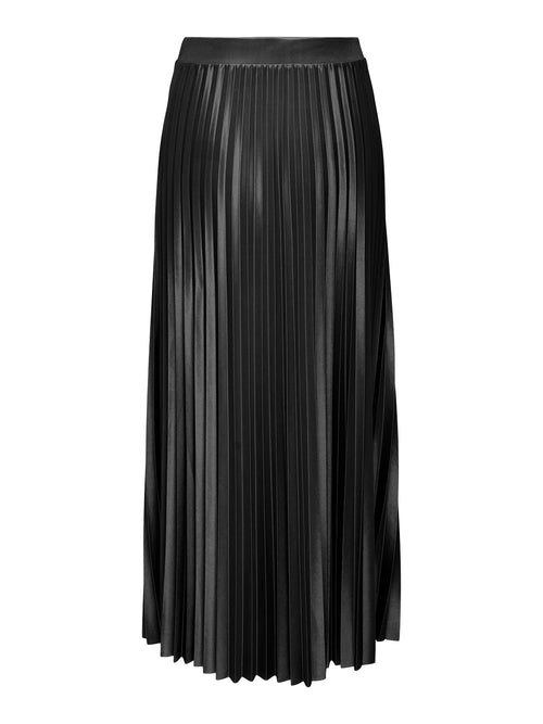 ONLY Langer Plisee Rock Black