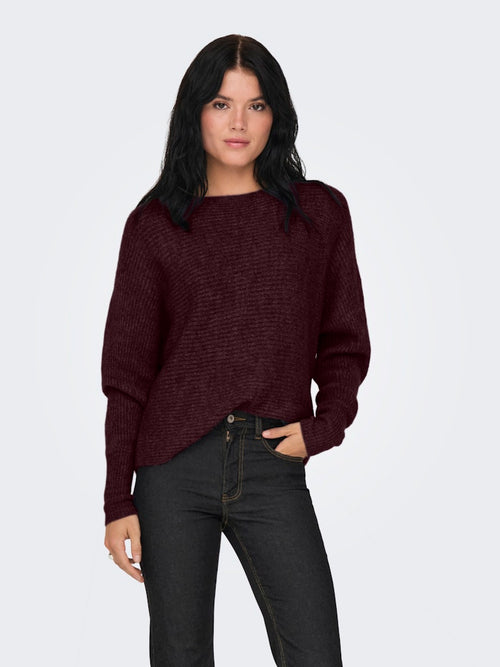 ONLY Pullover Mauve Wine Melange