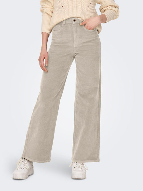 ONLY Wide Fit Cord Hose Oatmeal