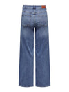 ONLY Highwaist Wide Leg Jeans Medium Blue Denim