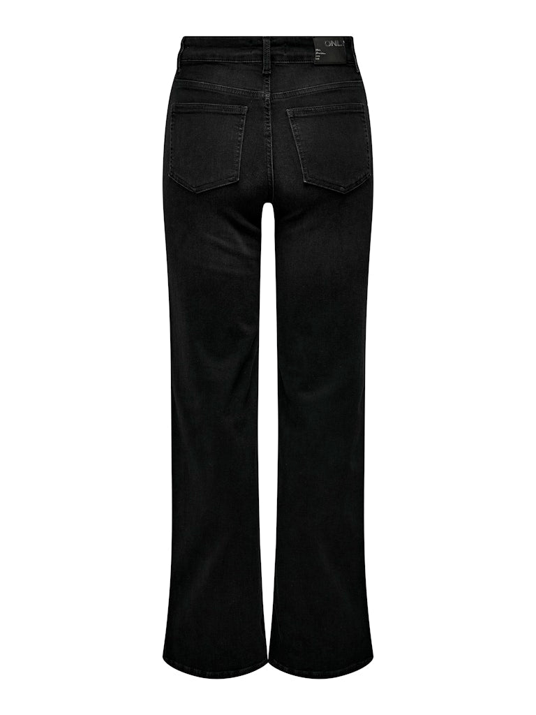 ONLY Highwaist Wide Leg Jeans Washed Black