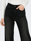 ONLY Highwaist Wide Leg Jeans Washed Black