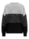 ONLY Pullover Animal Light Grey Melange