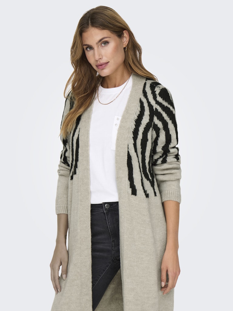 ONLY Cardigan Zebra Whitecap Gray Pirate Black