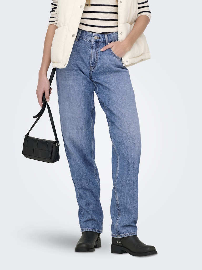 ONLY Mom Jeans Medium Blue Denim