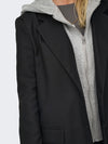 ONLY Blazer Mit Kapuzen Einsatz Black Grey