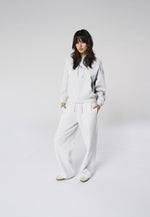 ONLY Weite Jogging Hose Light Grey Melange
