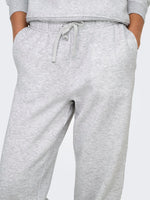 ONLY Weite Jogging Hose Light Grey Melange