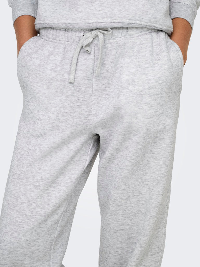 ONLY Weite Jogging Hose Light Grey Melange