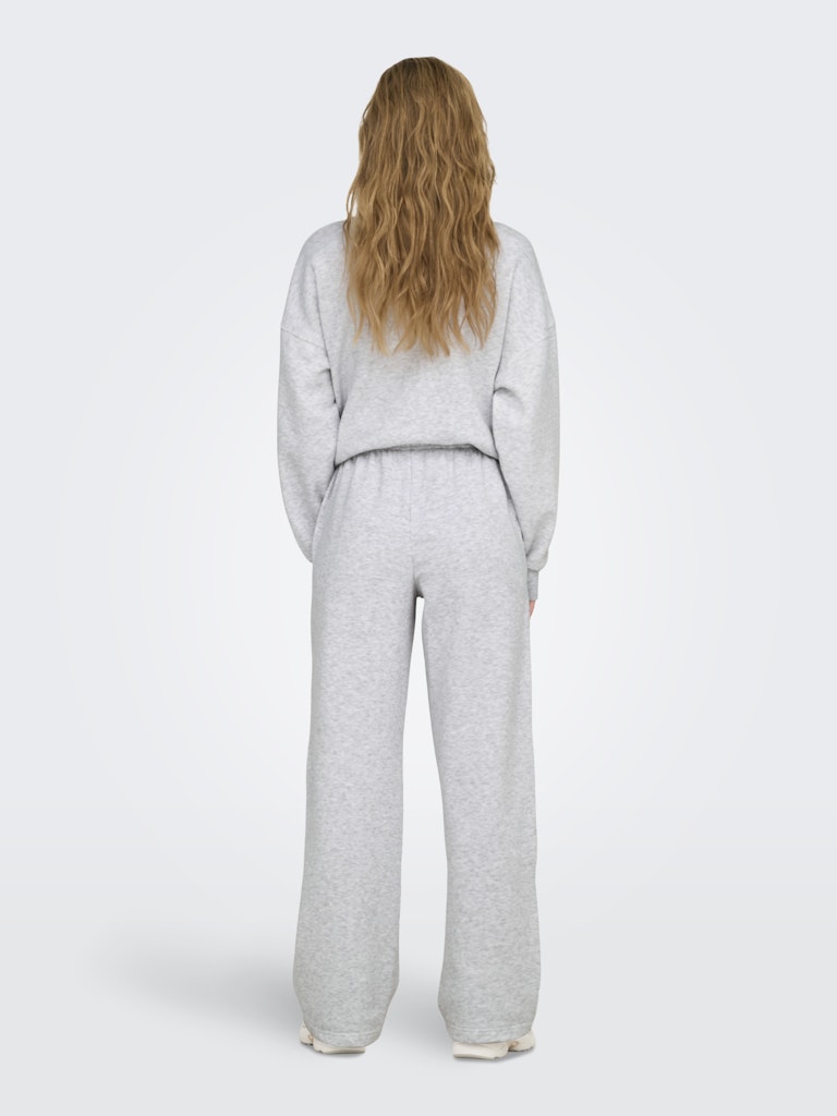 ONLY Weite Jogging Hose Light Grey Melange
