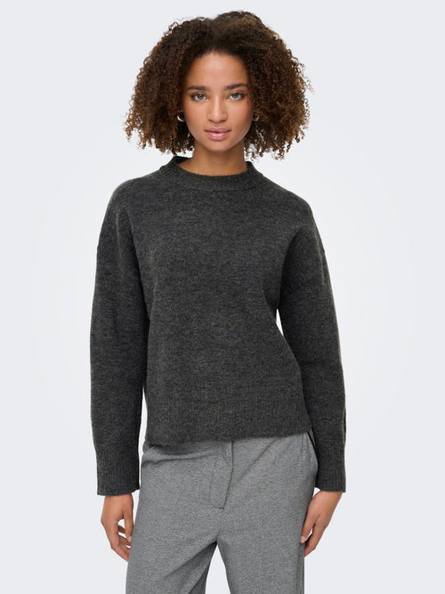 ONLY Pullover Dark Grey Melange