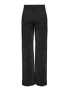 ONLY Weite Glitzer Hose Black Silver