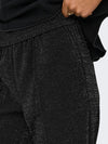 ONLY Weite Glitzer Hose Black Silver