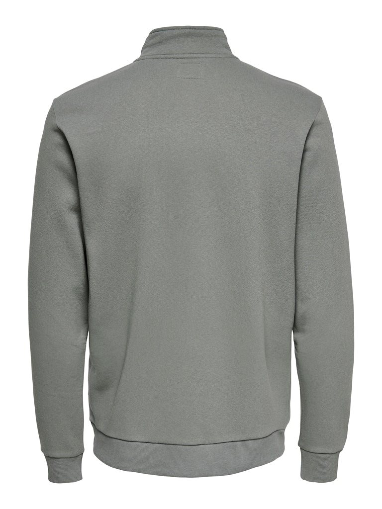 ONLY & SONS Half Zip Sweatshirt Castor Gray