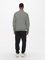 ONLY & SONS Half Zip Sweatshirt Castor Gray