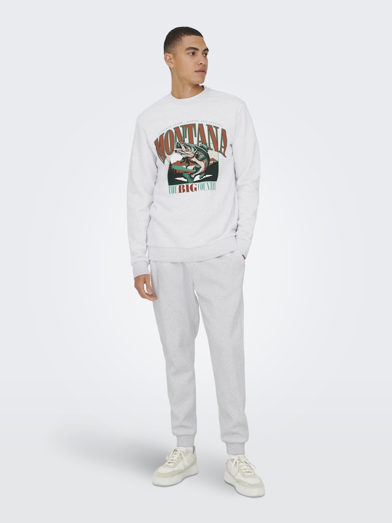 ONLY & SONS Jogginghose Super Light Grey Melange