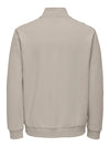 ONLY & SONS Half Zip Sweatshirt Silver Lining