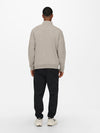 ONLY & SONS Half Zip Sweatshirt Silver Lining