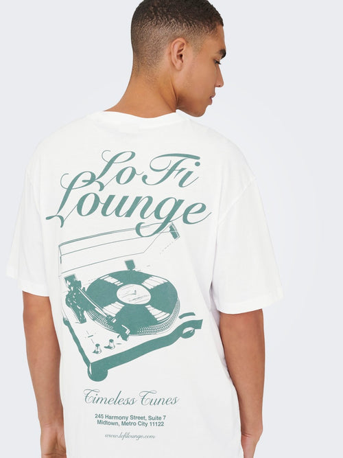 ONLY & SONS Backprint Shirt Bright White Lounge