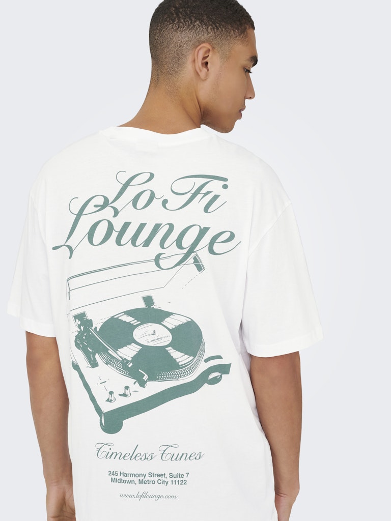 ONLY & SONS Backprint Shirt Bright White Lounge