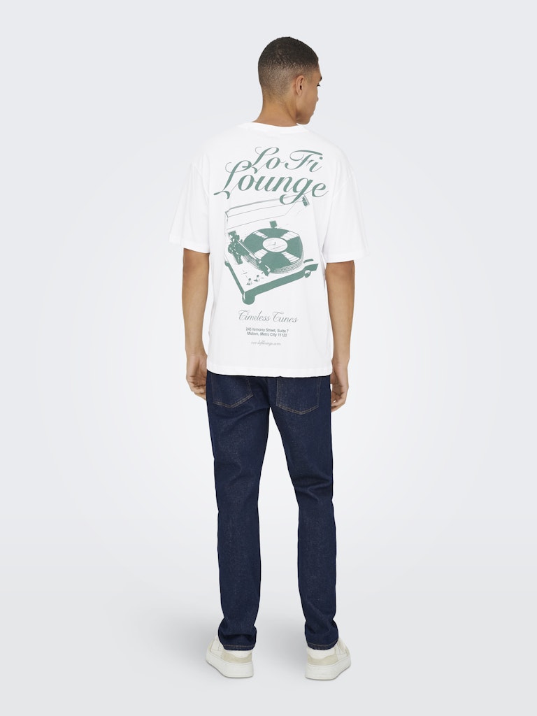 ONLY & SONS Backprint Shirt Bright White Lounge