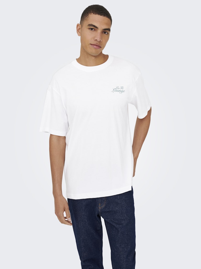 ONLY & SONS Backprint Shirt Bright White Lounge