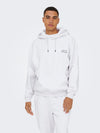ONLY & SONS Backprint Hoodie Super Light Grey