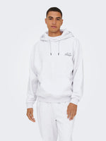 ONLY & SONS Backprint Hoodie Super Light Grey