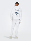 ONLY & SONS Backprint Hoodie Super Light Grey