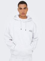 ONLY & SONS Backprint Hoodie Super Light Grey