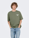 ONLY & SONS Backprint T-Shirt Agave Green Slow Sunday