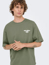 ONLY & SONS Backprint T-Shirt Agave Green Slow Sunday