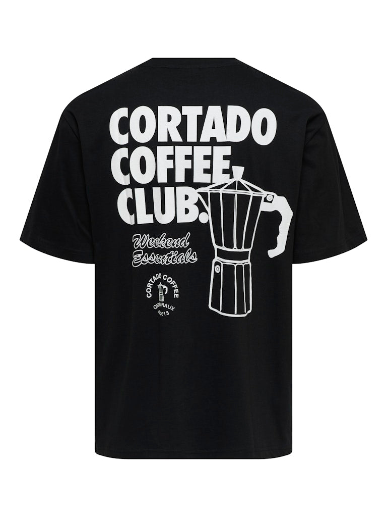 ONLY & SONS Backprint T-Shirt Black Cortado