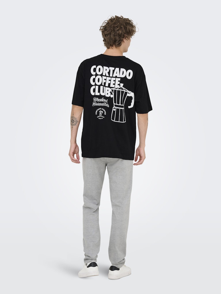 ONLY & SONS Backprint T-Shirt Black Cortado