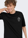 ONLY & SONS Backprint T-Shirt Black Cortado