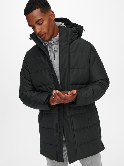 ONLY & SONS Winter Quilted Jacke Black