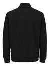 ONLY & SONS Half Zip Sweatshirt Black