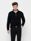 ONLY & SONS Half Zip Sweatshirt Black