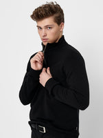 ONLY & SONS Half Zip Sweatshirt Black