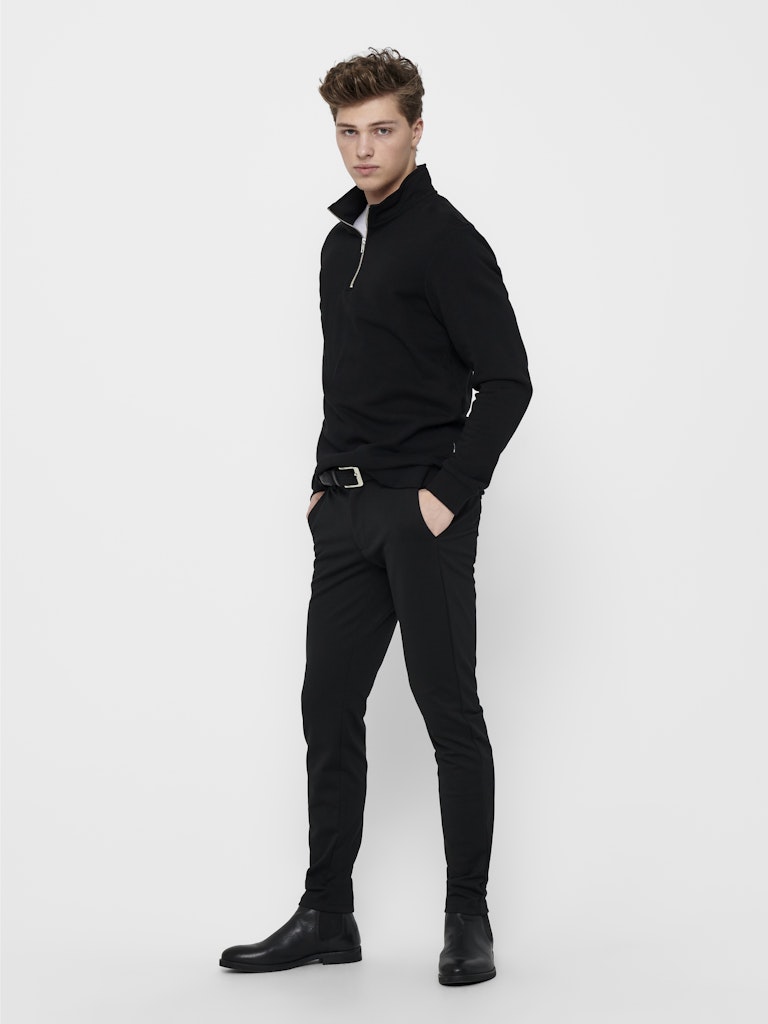 ONLY & SONS Half Zip Sweatshirt Black