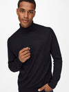 ONLY & SONS Dünner Rollkragen Pullover Black
