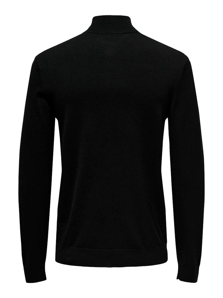 ONLY & SONS Dünner Half Zip Pullover Black