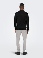 ONLY & SONS Dünner Half Zip Pullover Black