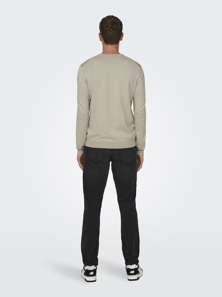 ONLY & SONS Leichter Pullover Silver Lining