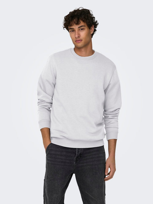 ONLY & SONS Sweatshirt Super Light Grey Melange