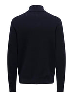 ONLY & SONS Half Zip Pullover Dark Navy