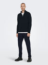 ONLY & SONS Half Zip Pullover Dark Navy