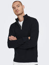 ONLY & SONS Half Zip Pullover Dark Navy