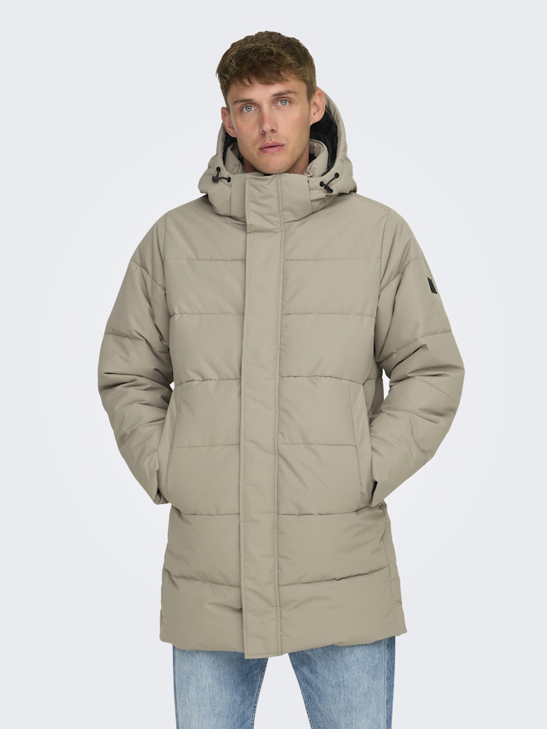 ONLY & SONS Winter Quilted Jacke Desert Taupe