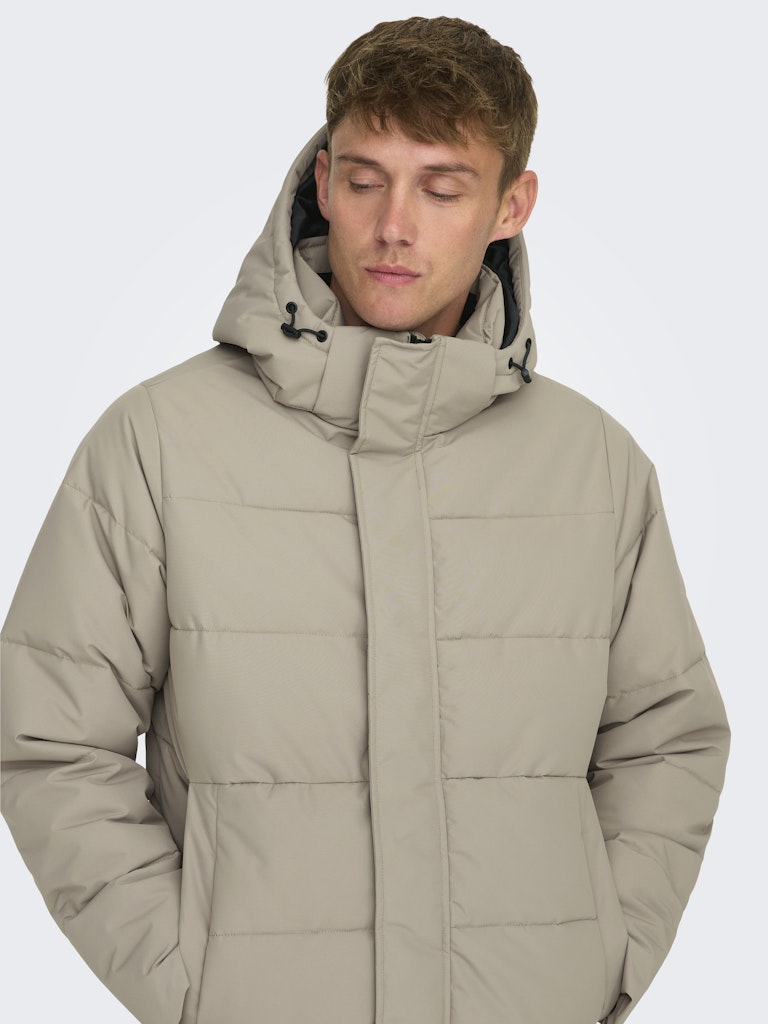 ONLY & SONS Winter Quilted Jacke Desert Taupe